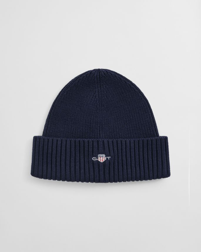 Cotton Blend Logo Beanie fra Gant