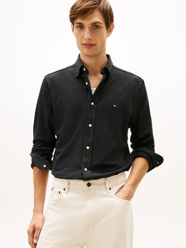 Knit Pique Featherweight Shirt fra Tommy Hilfiger