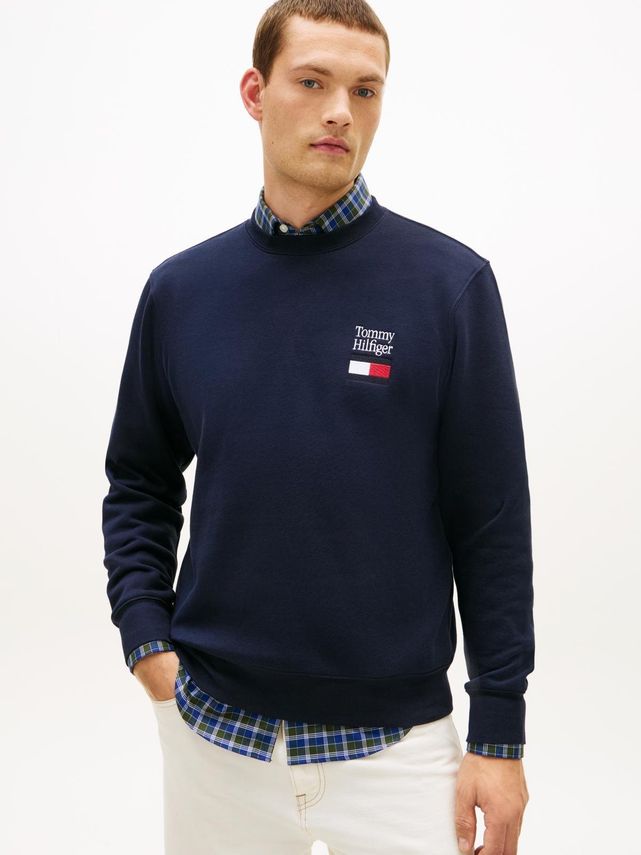 Tommy Embro Flag Sweatshirt fra Tommy Hilfiger