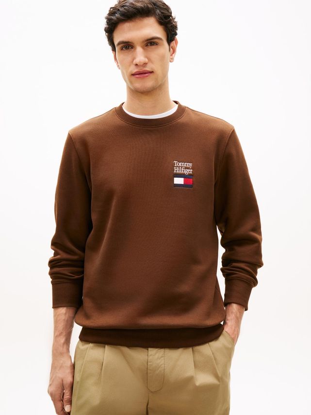 Tommy Embro Flag Sweatshirt fra Tommy Hilfiger
