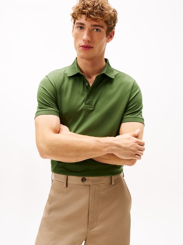 Hidden Placket Detail Reg Polo fra Tommy Hilfiger