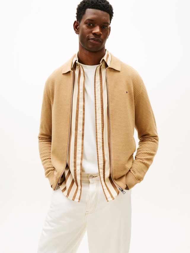 Seasonal Structure Zip Thru Polo fra Tommy Hilfiger
