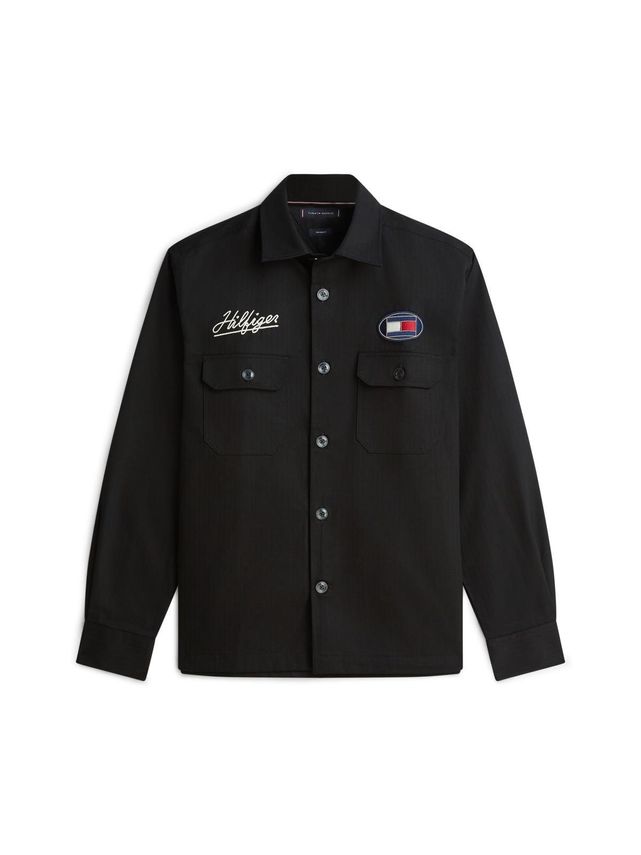 Herringbone Overshirt fra Tommy Hilfiger