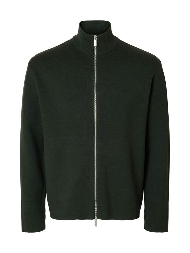 Slhteller Fn Relaxed Zip Cardigan N fra Selected