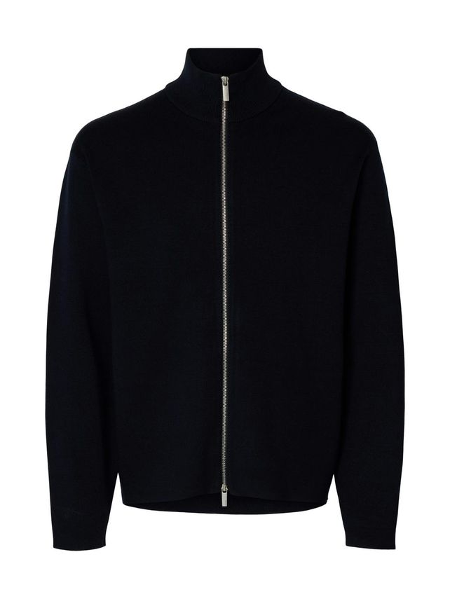 Slhteller Fn Relaxed Zip Cardigan N fra Selected
