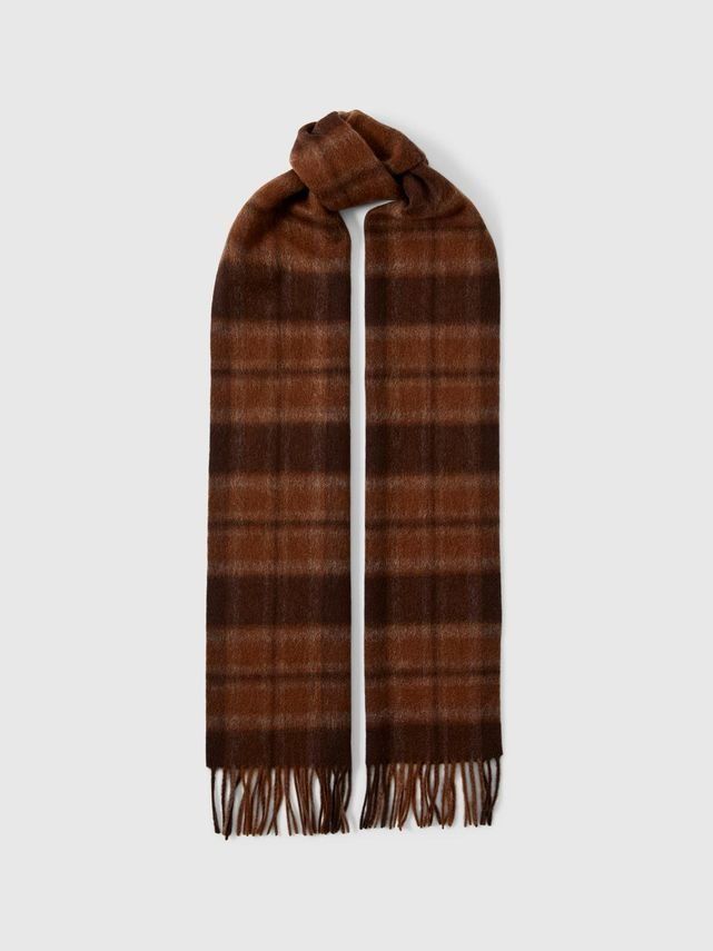 Slhtope Wool Check Scarf fra Selected