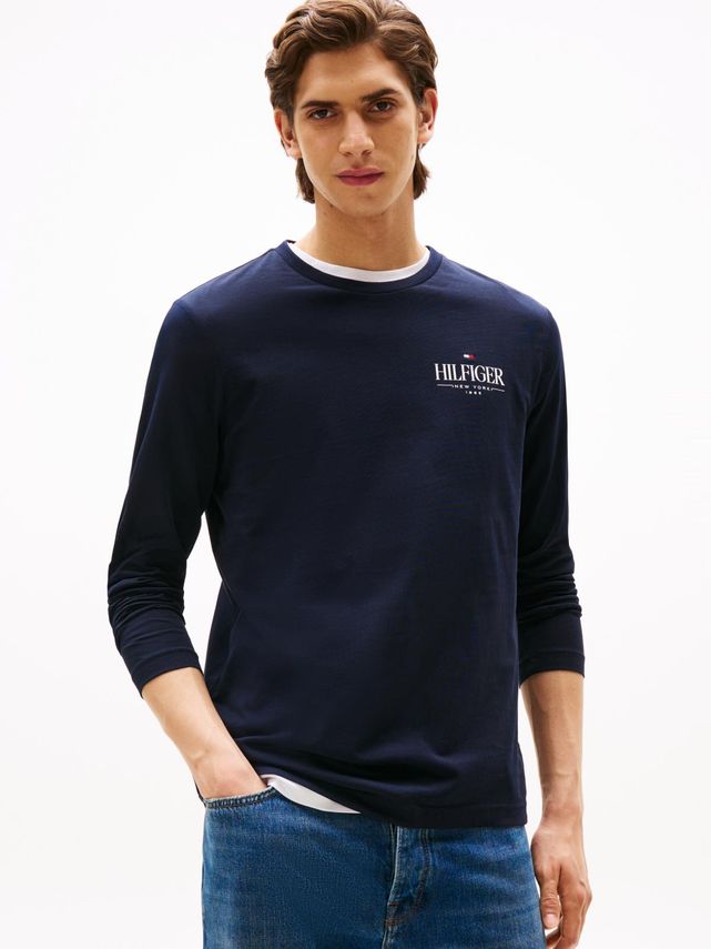 Hilfiger Stack Ls Tee fra Tommy Hilfiger
