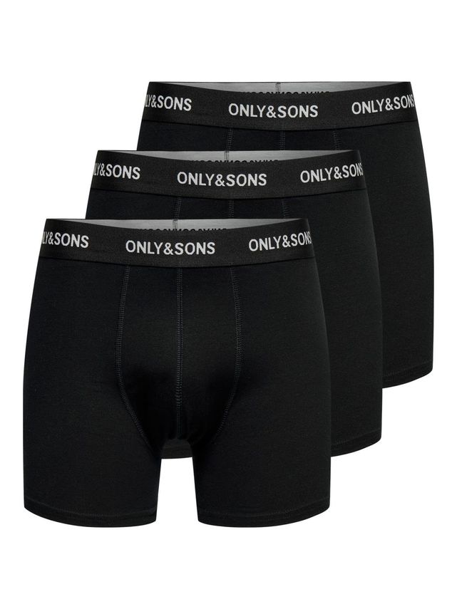 Onsbasic Solid Boxer 3pack Noos fra Only & Sons