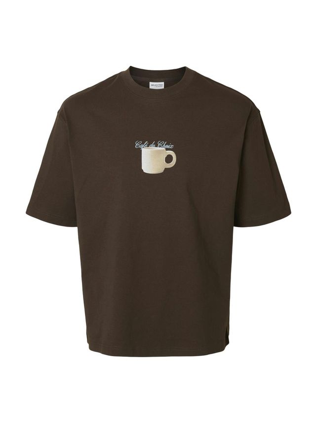 Slhrelaxnorman Ss Coffee Tee fra Selected