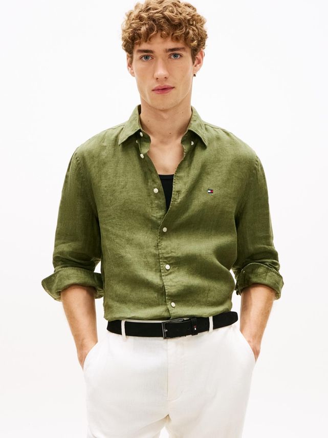 Pigment Dyed Li Solid Rf Shirt fra Tommy Hilfiger