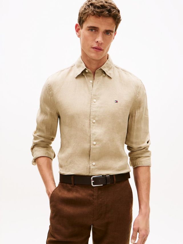 Pigment Dyed Li Solid Rf Shirt fra Tommy Hilfiger