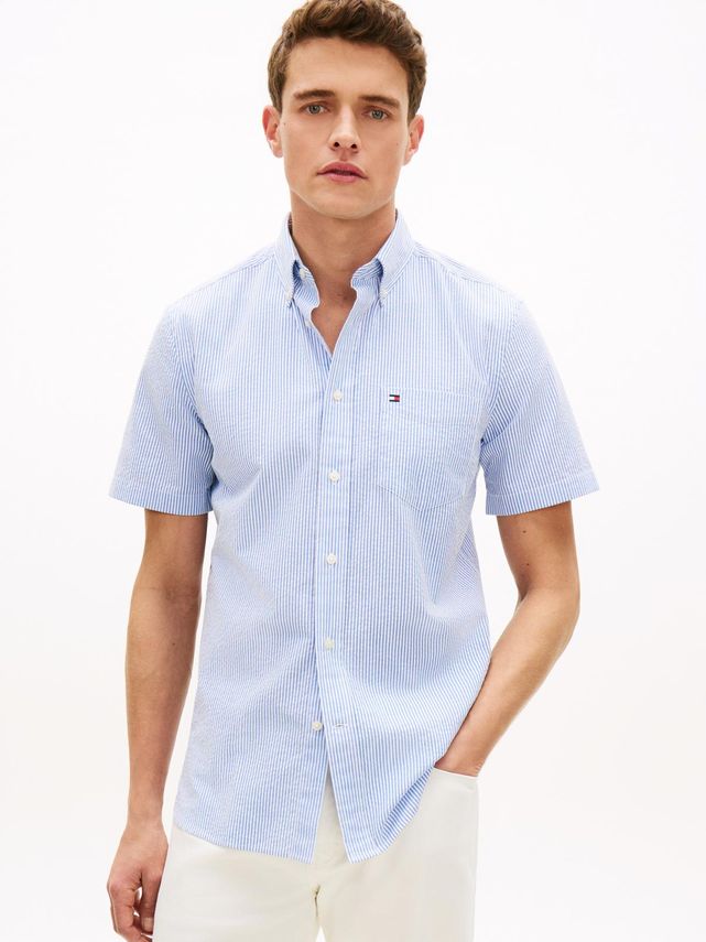 Seersucker Bengal Stripe Shirt fra Tommy Hilfiger