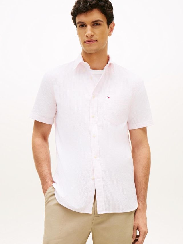 Seersucker Bengal Stripe Shirt fra Tommy Hilfiger