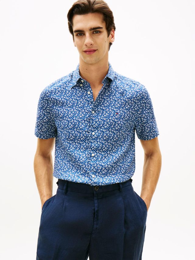 Linen Tropical Prt Ss Rf Shirt fra Tommy Hilfiger