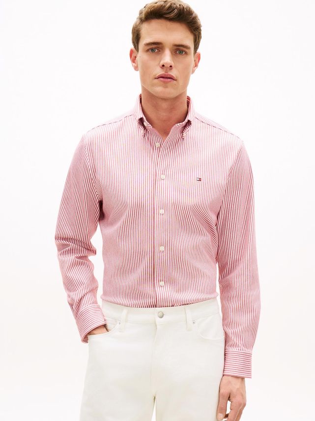 Performance Stripe Pique Oxford fra Tommy Hilfiger