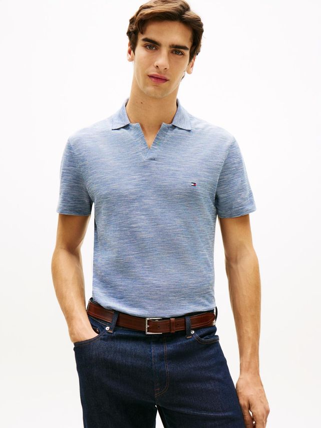 Slub Oxford Pique Reg Polo fra Tommy Hilfiger