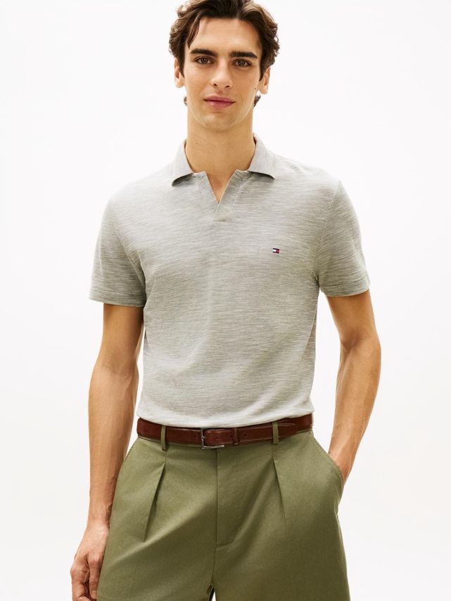 Slub Oxford Pique Reg Polo fra Tommy Hilfiger