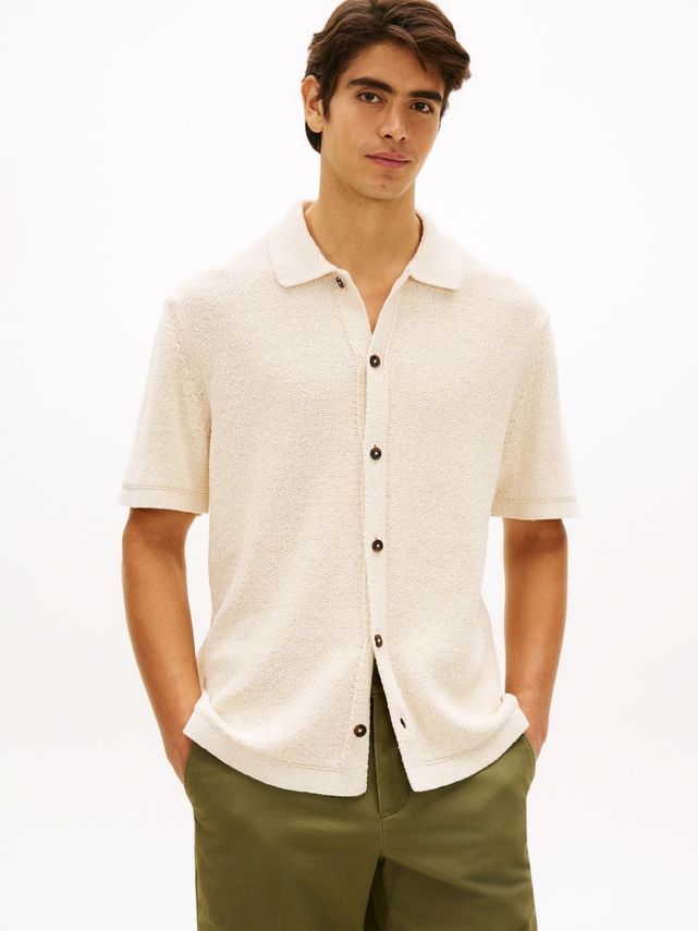 Knitted Ss Shirt fra Tommy Hilfiger