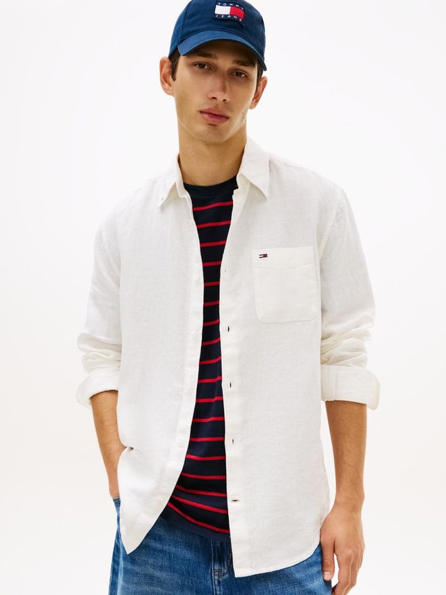 Tjm Reg Linen Shirt fra Tommy Jeans