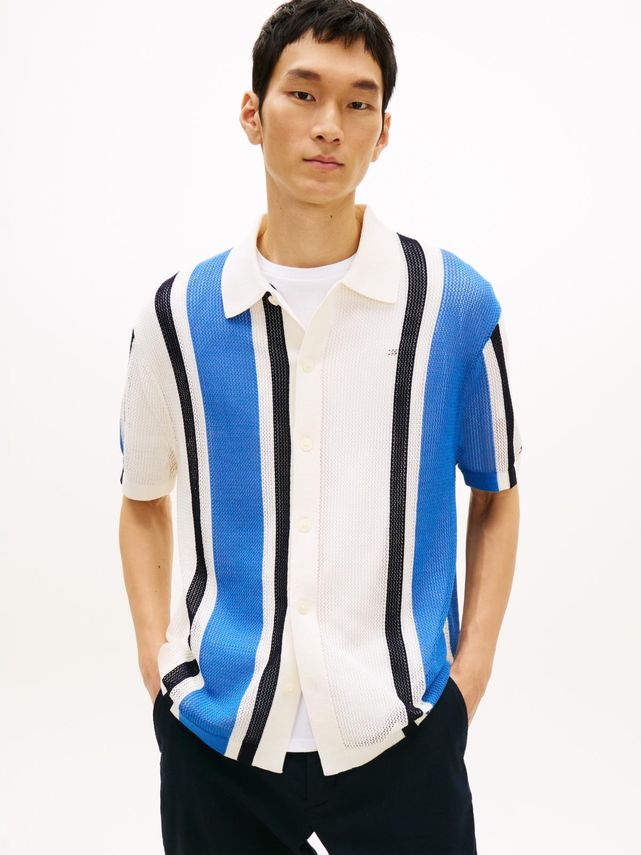 Athleisure Open Knit Ss Shirt fra Tommy Hilfiger