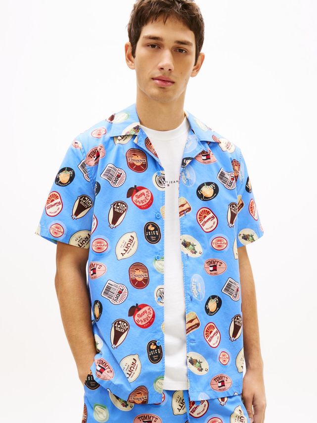 Tjm Reg Aop Camp Shirt Ext fra Tommy Jeans