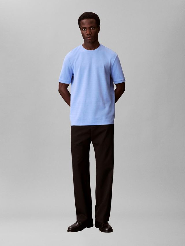 Ss Tonal Stripe Crewnk Tee fra Calvin Klein