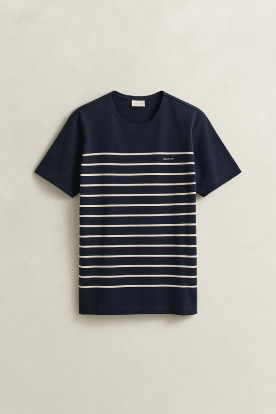 Placed Stripe Ss Tshirt fra Gant