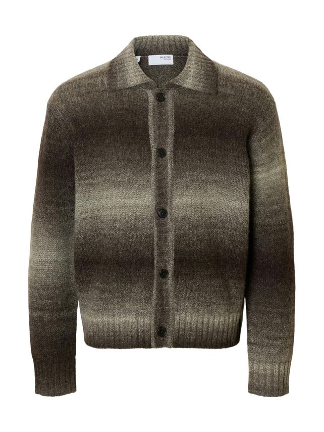 Slhgaard Ls Knit Relaxed Polo Cardi fra Selected