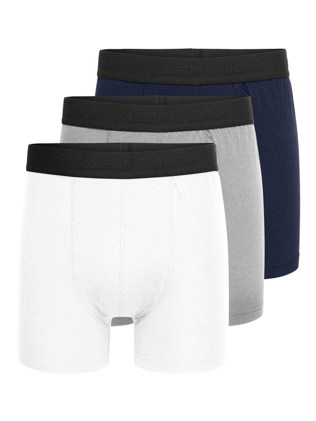 Onsfitz Bamboo Boxer Logo 3 Pack No fra Only & Sons