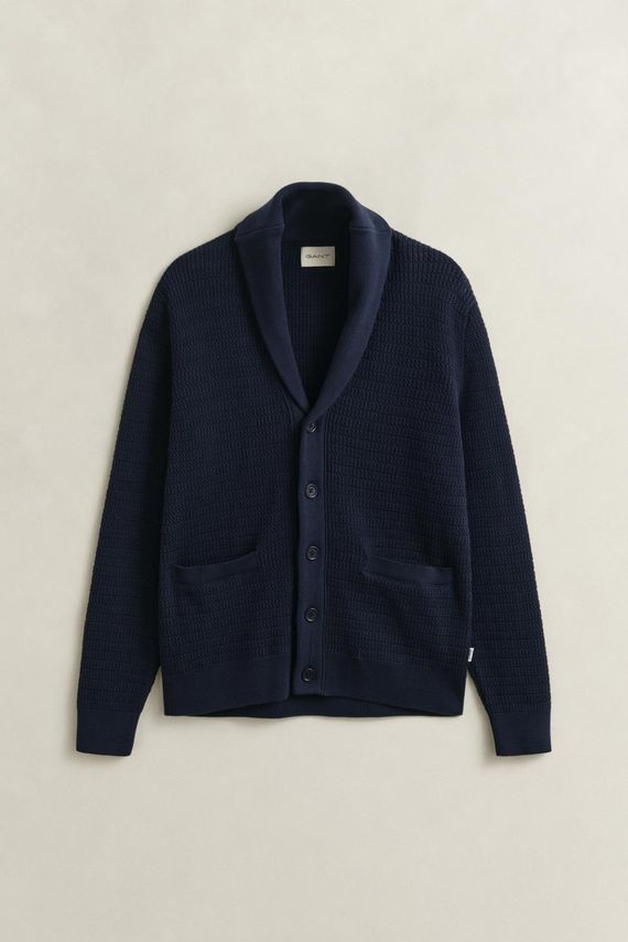 Mini Cable Shawl Collar Cardigan fra Gant