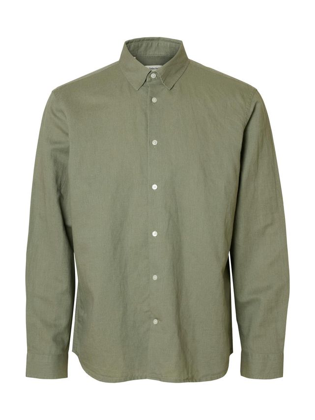 Slmregclaus Clay Linenblend Ls Sht fra Selected