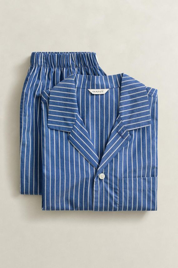 Striped Poplin Pajama Set fra Gant