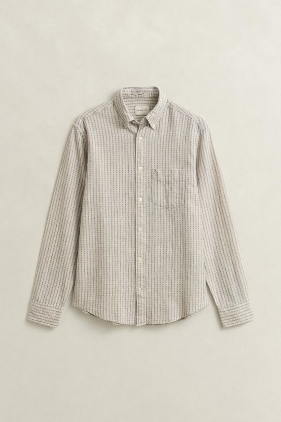 Reg Cotton Linen Stripe Shirt fra Gant