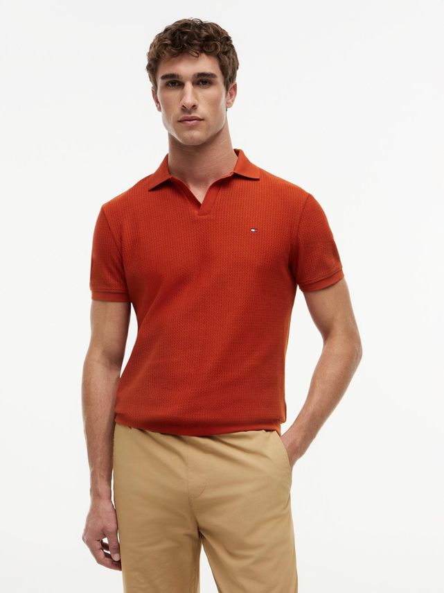Jonny Collar Texture Reg Polo fra Tommy Hilfiger