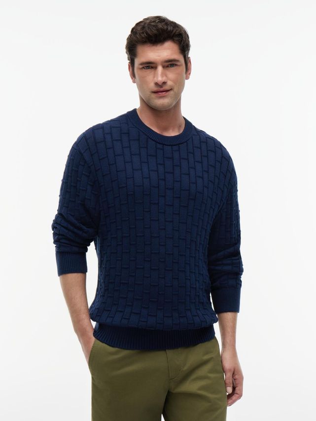 Mock Cable Crew Neck fra Tommy Hilfiger