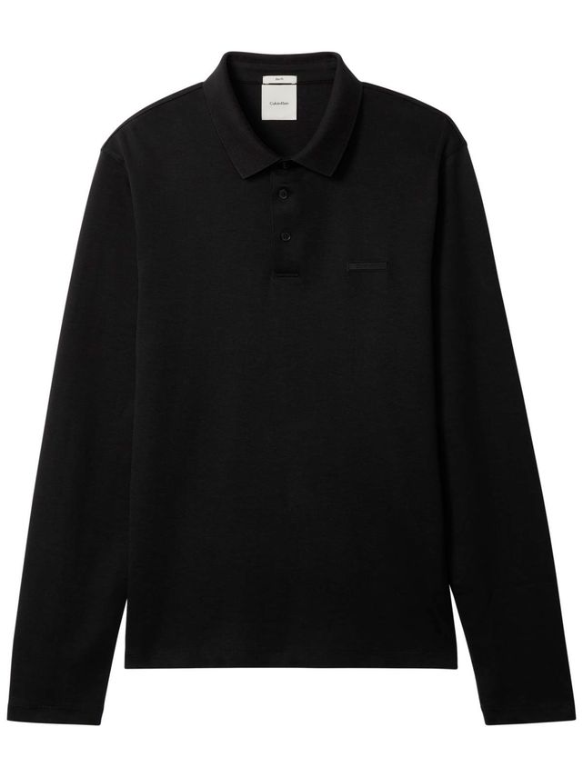 Ls Slim Supima Logo Patch Polo fra Calvin Klein
