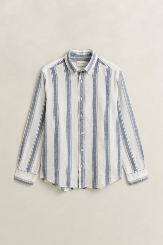 Reg Cotton Linen Stripe Shirt fra Gant