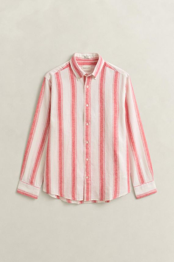Reg Cotton Linen Stripe Shirt fra Gant