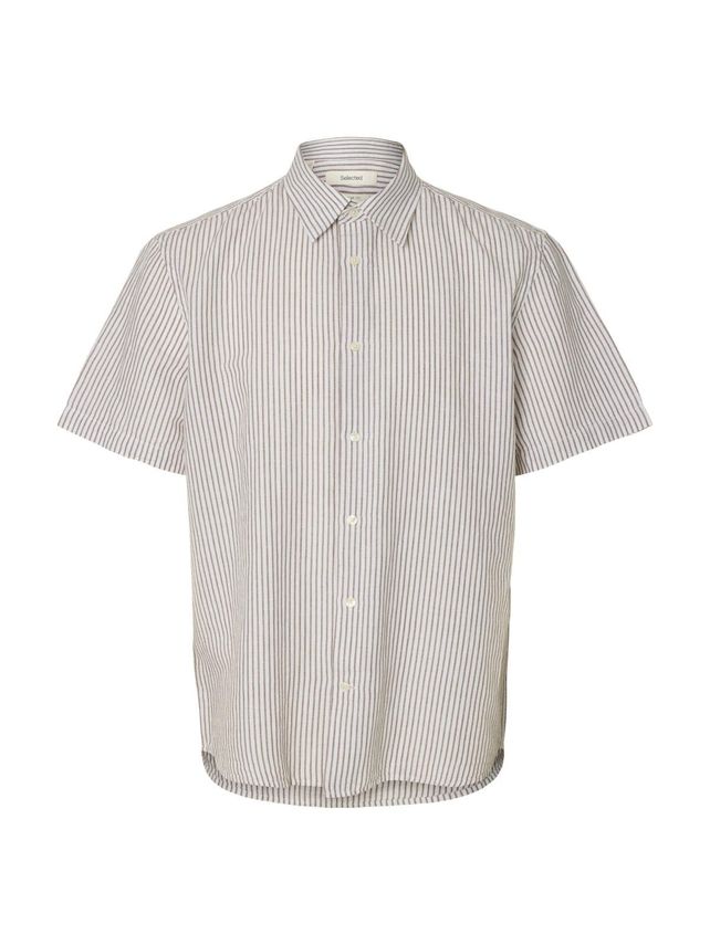 Slmregclaus Clay Linenblend Ss Sht fra Selected