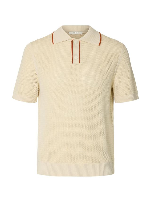 Slhjesse Ss Knit Open Structure Pol fra Selected