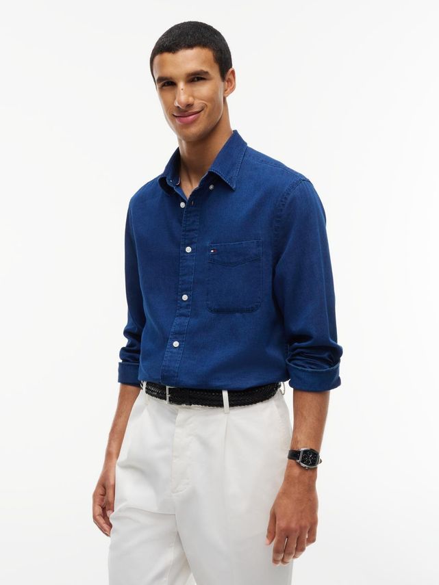 Chambray Rf Shirt fra Tommy Hilfiger