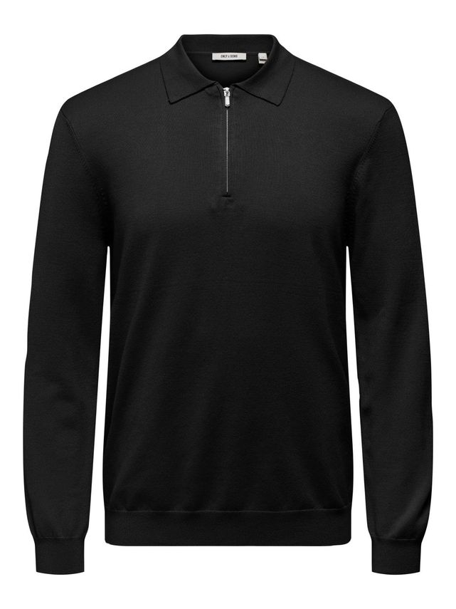 Onswyler Reg Half Zip Polo Knit fra Only & Sons