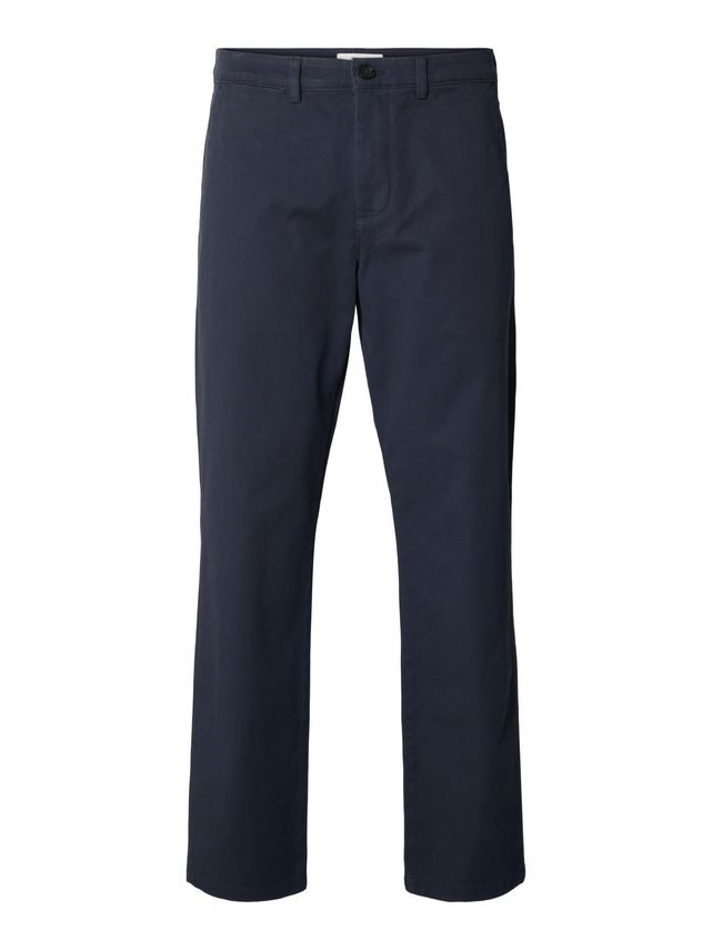 Slm196 Straight Miles Twill Pant No fra Selected