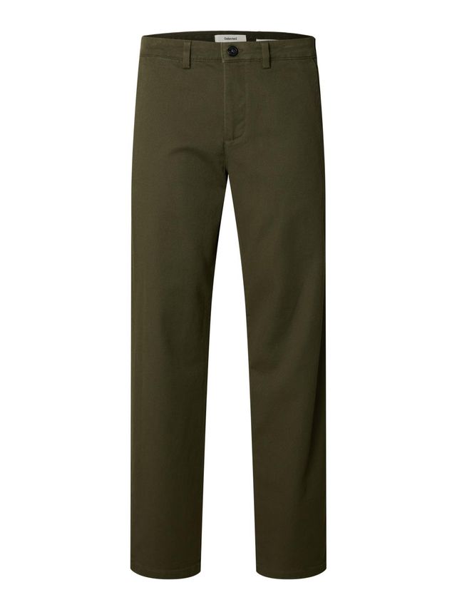 Slm196 Straight Miles Twill Pant No fra Selected