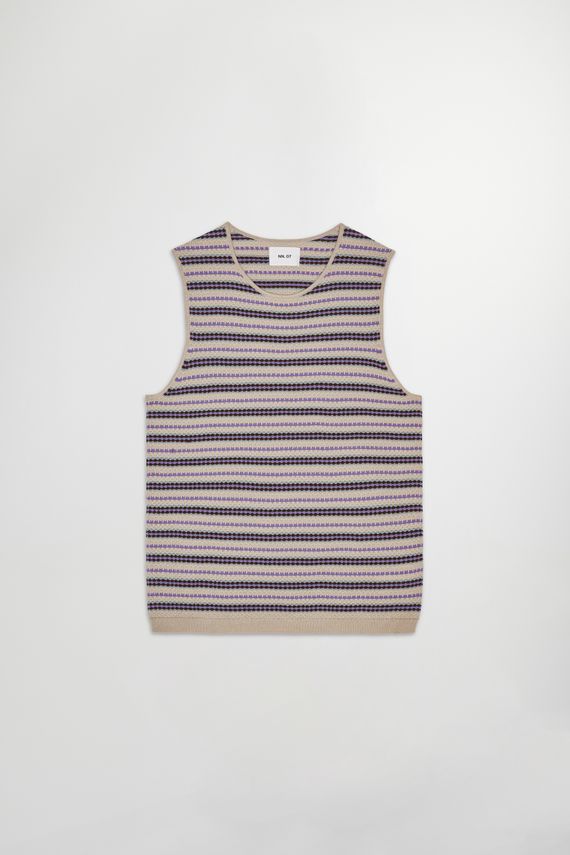 Bari Tank 6686 fra Nn07 - Strikket top med farverige striber