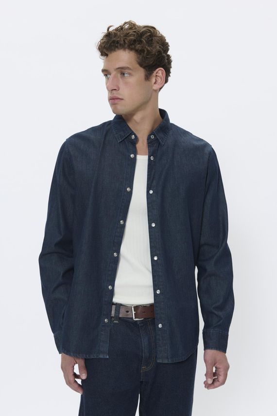 Mørk Denimskjorte fra Matinique - Fantastisk Tilbud!