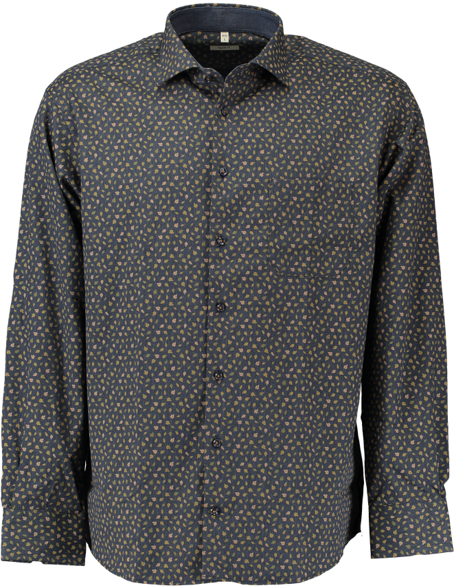 Mens L S Shirt Regular Fit fra Black Blue