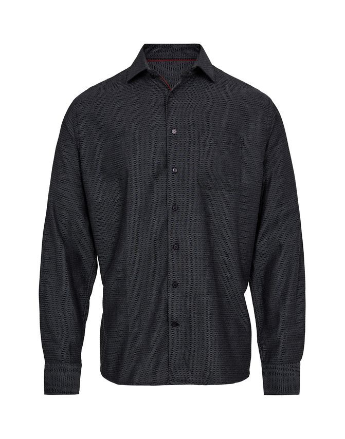 Shirt L S Regular Fit Soft fra Black Blue