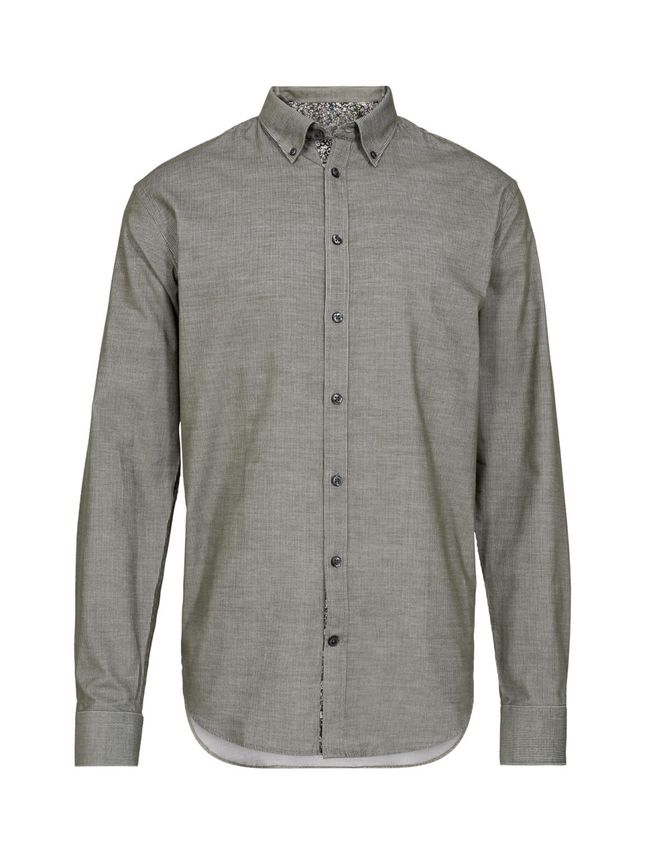 Moderne Fløjlsskjorte med Button Down - Stilfuld Elegance