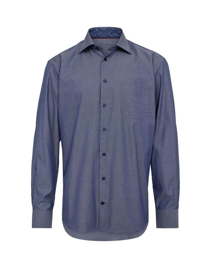 Mens Shirt L S Regular Fit fra Black Blue